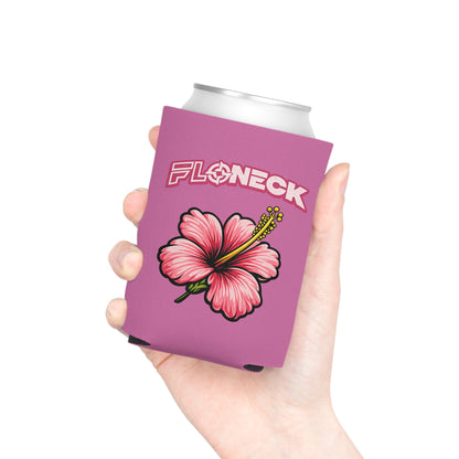 Pink Hibiscus Koozie