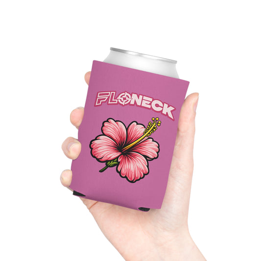 Pink Hibiscus Koozie
